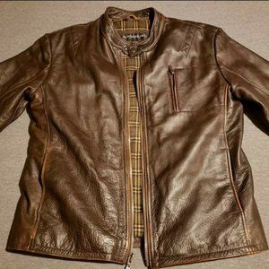 Sergio Benini Italian Leather Coat (brown)
